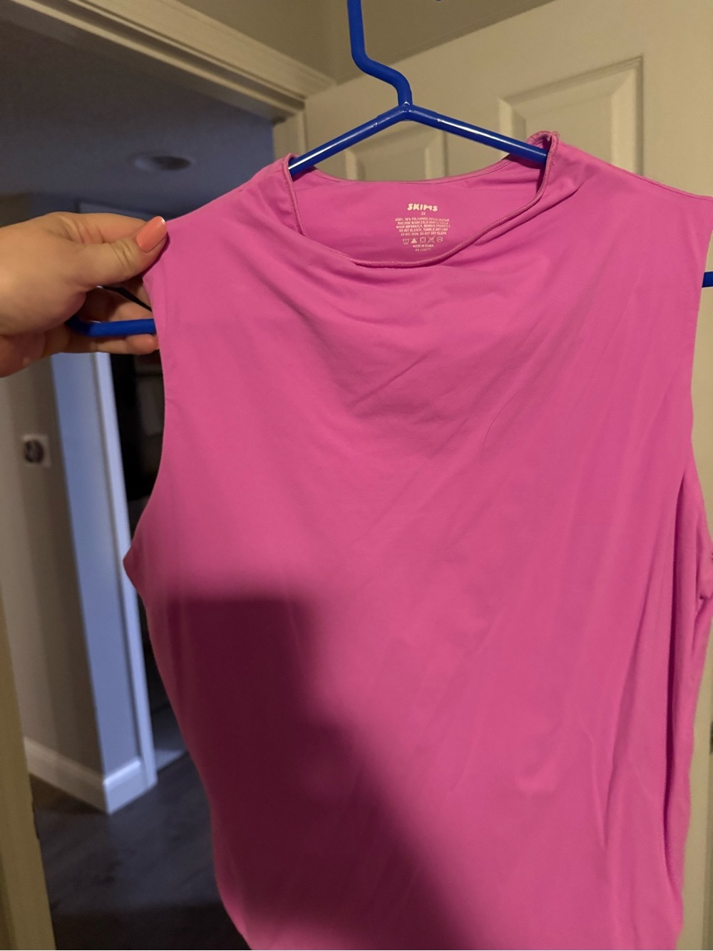 SKIMS Magenta Sleeveless Tank Top